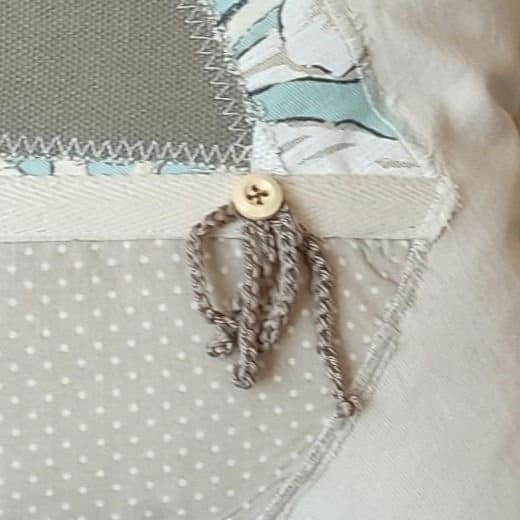 Handmade Nautical Pillow Cover: Patchwork Sailing Boat Applique (40x40 Pillow case)