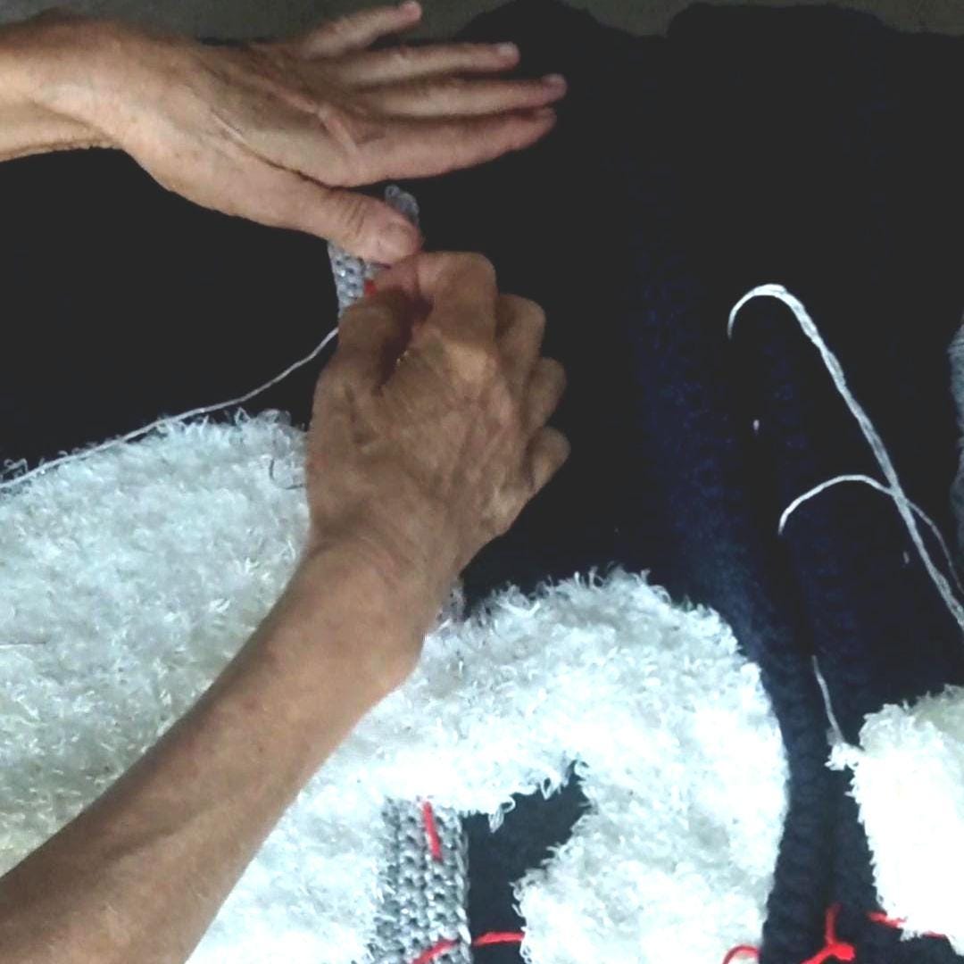 Cat Crochet Throw Blanket - Midnight Blue Moon Stars White Cats Sofa Decor - StepToLight