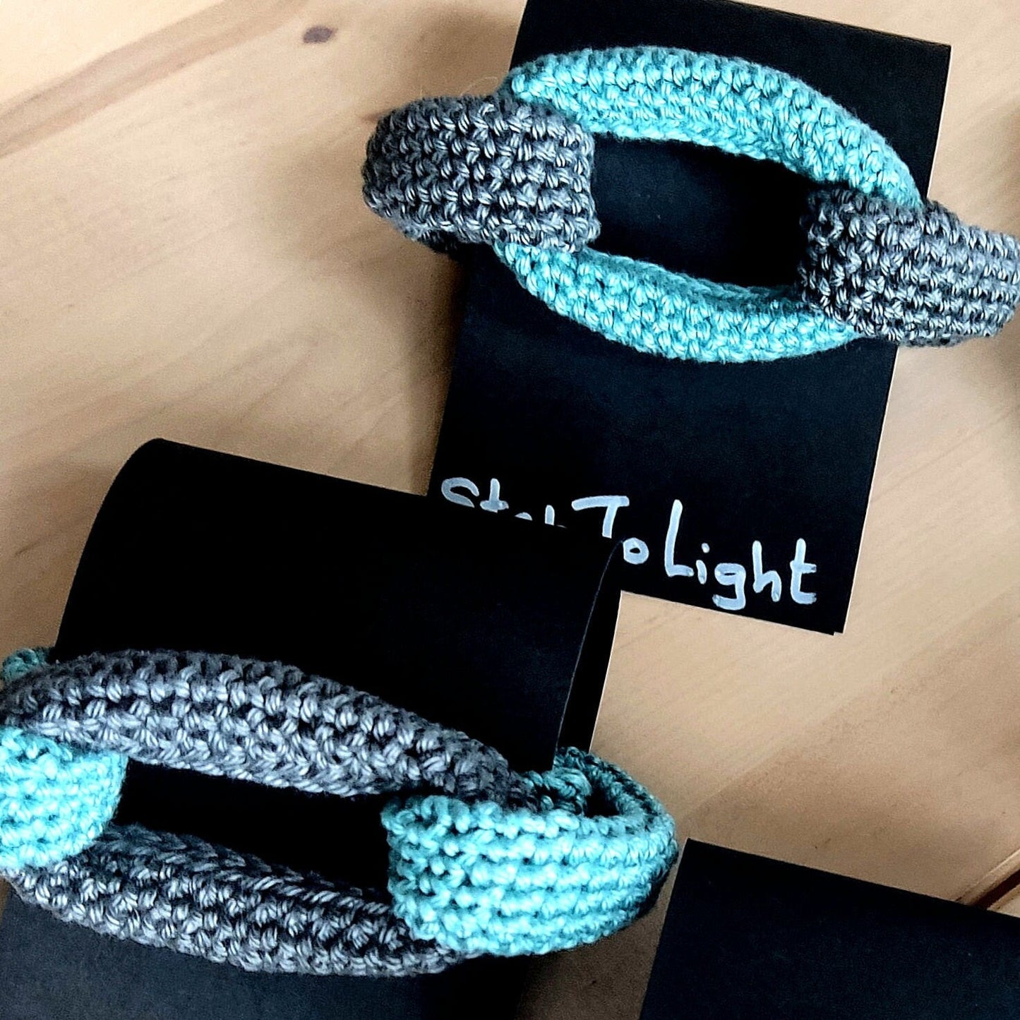 Chunky Crochet Cotton Statement Necklace - Handmade Braided Chain Jewelry - StepToLight