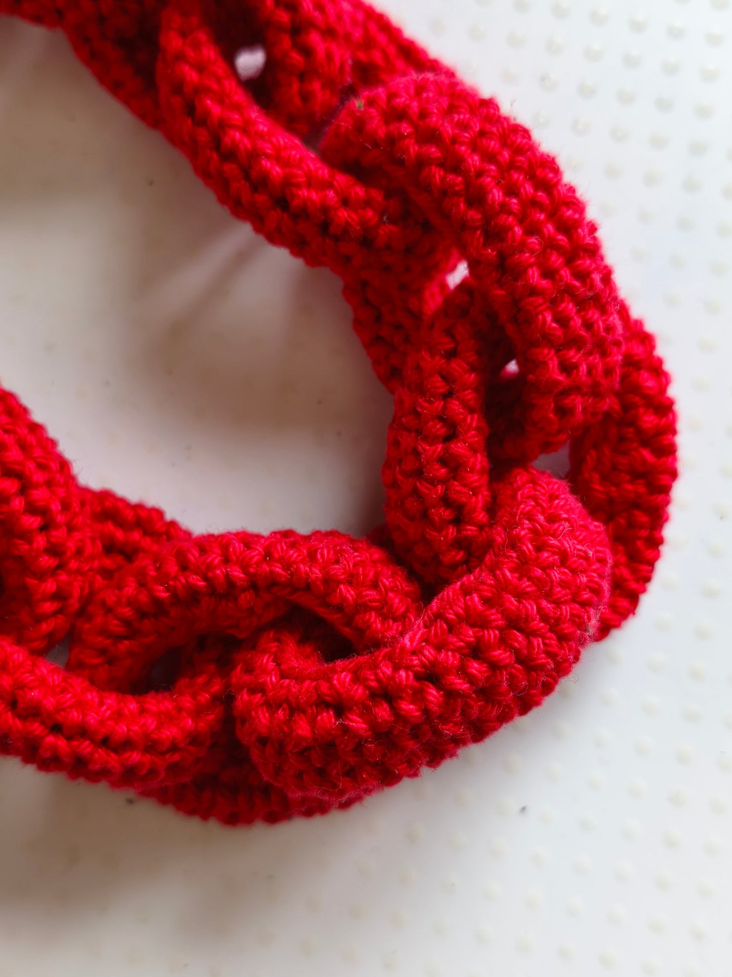 Chunky Orange Crochet Bracelet - All - Season Statement Jewelry - StepToLight