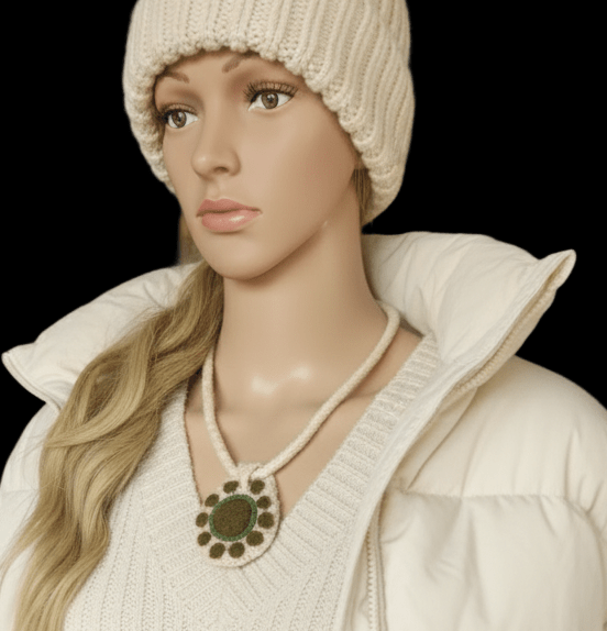 Felt Pendant Necklace | Art to Wear | Handmade Merino Wool - StepToLight