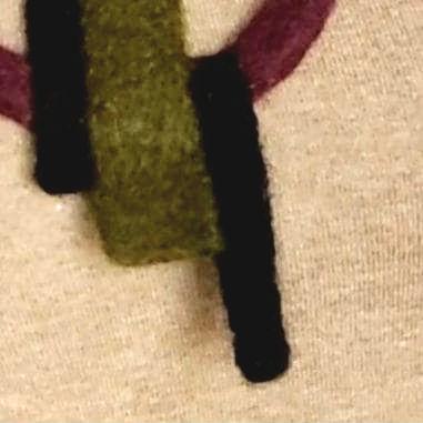 Geometric Felt Statement Necklace | Art to Wear | Handmade Merino Wool - StepToLight