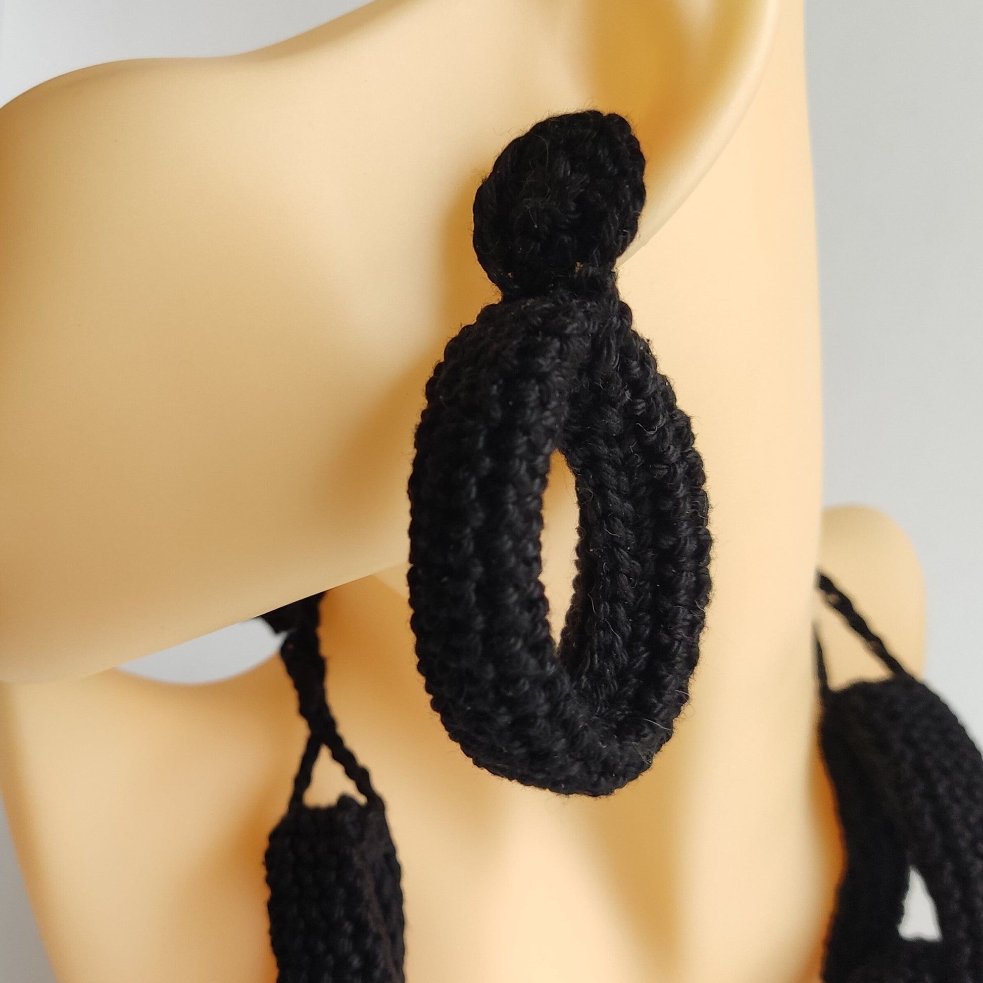 Gray Green Crochet Jewelry Set | Necklace & Bracelet | Handmade Gift Set - StepToLight