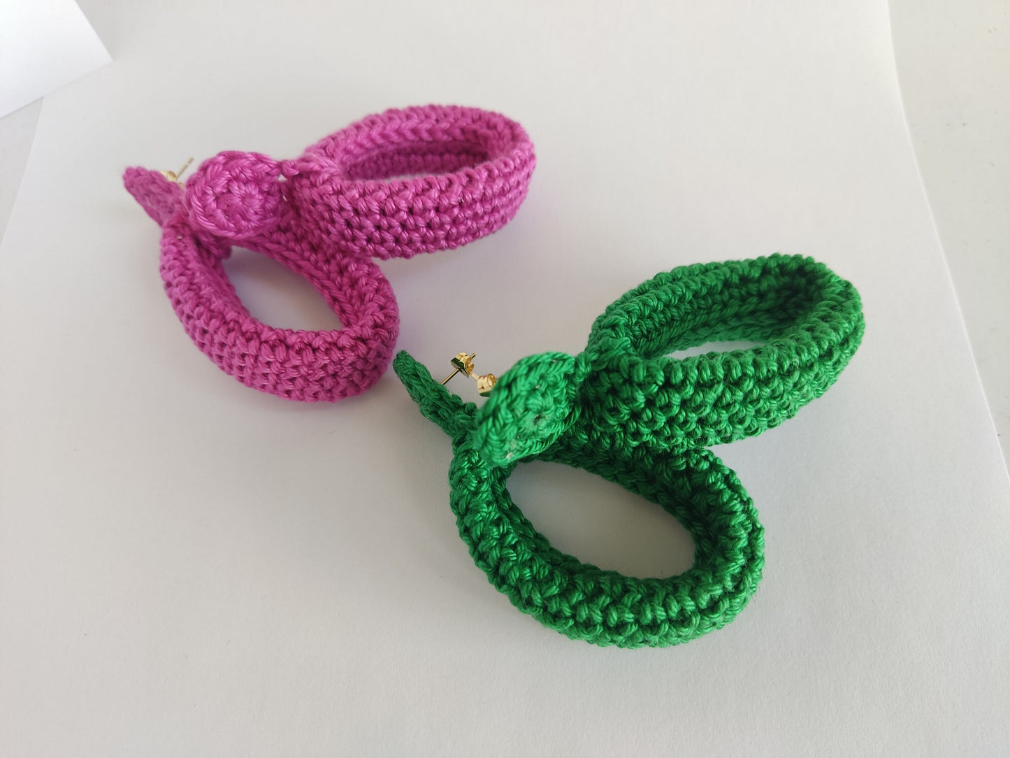 Gray Green Crochet Jewelry Set | Necklace & Bracelet | Handmade Gift Set - StepToLight