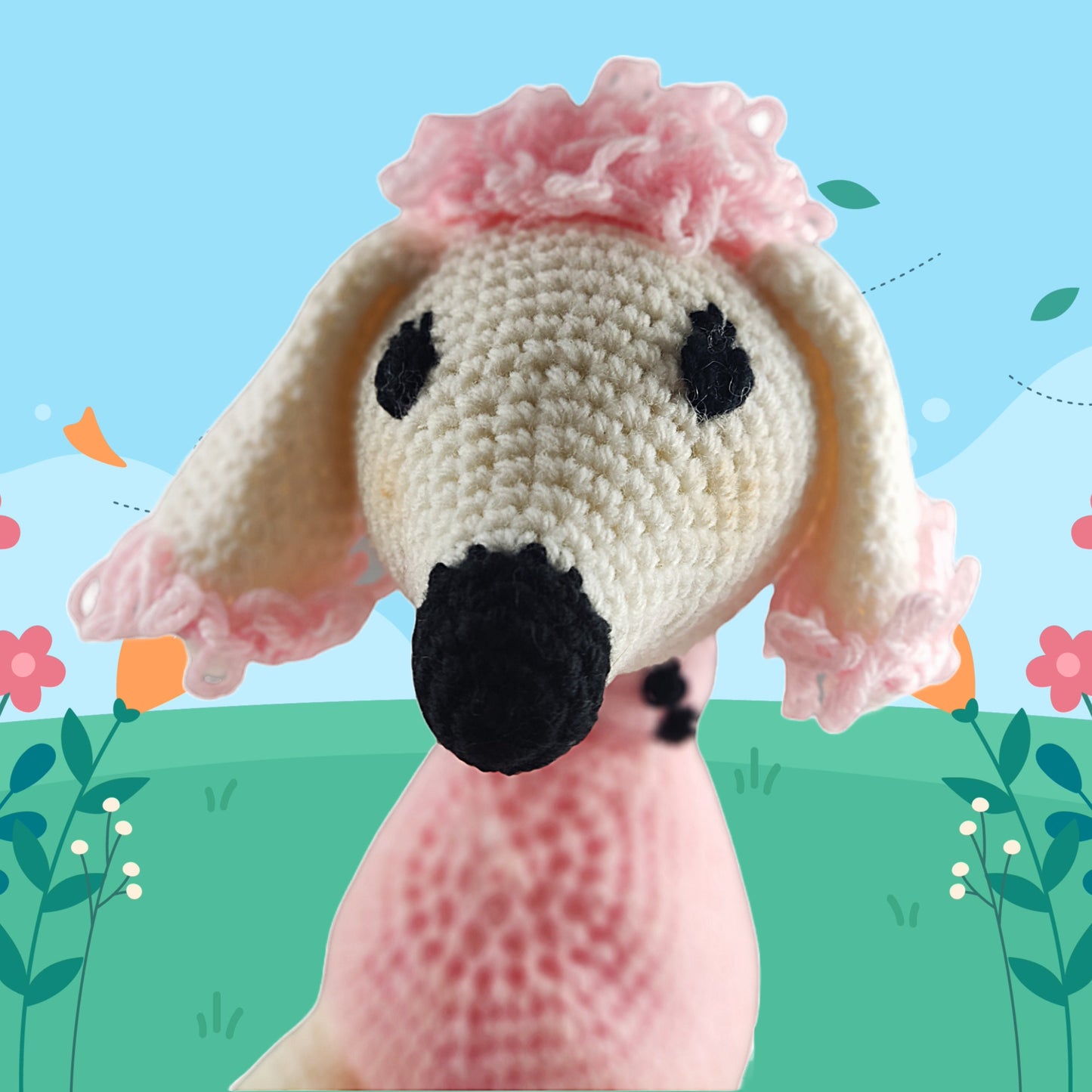 Crochet Plush Animal Set: Dog, Monkey, Giraffe - Nursery Decor