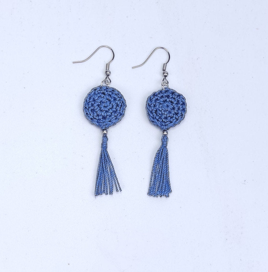 Yellow Crochet Tassel Earrings: Elegant Boho Jewelry Gift