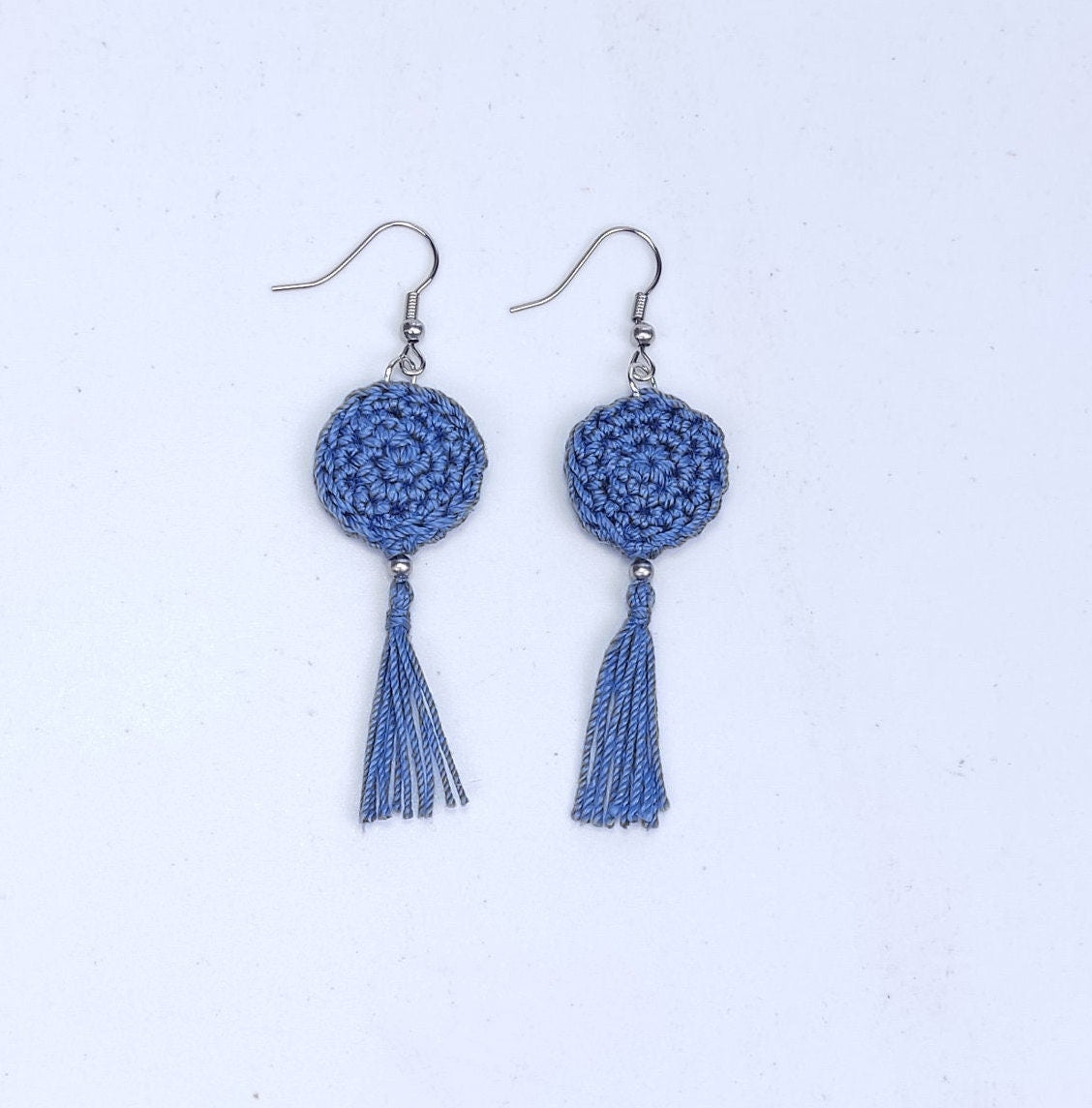 Pink Crochet Tassel Earrings: Elegant Boho Jewelry Gift