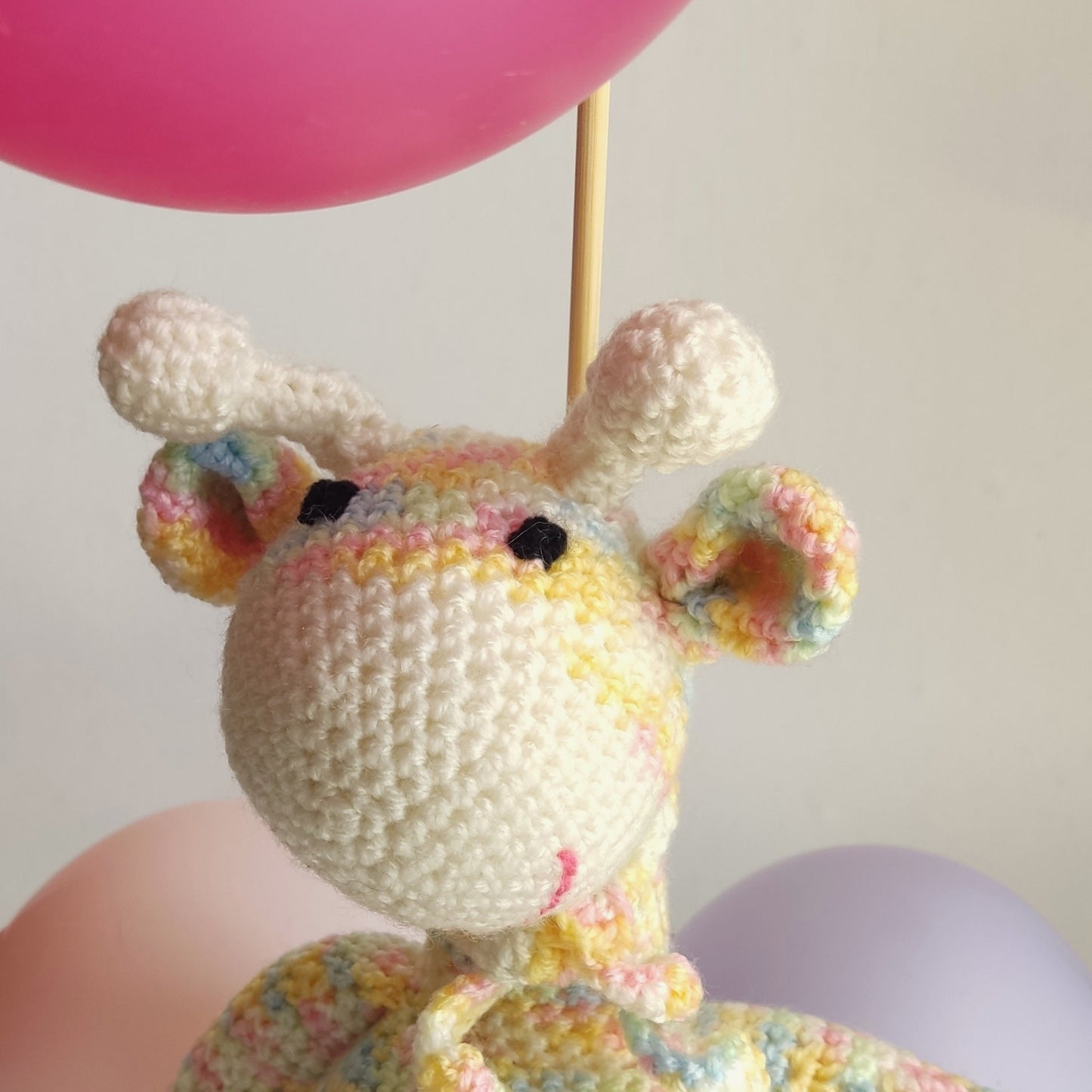 Crochet Giraffe Plush - Handmade Multicolor Stuffed Animal, Soft Toy Gift