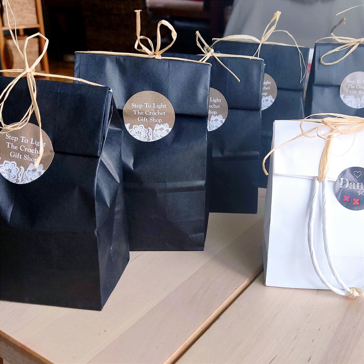 Black & Gold Braided Crochet Cuff Bracelet - Chunky Statement Jewelry