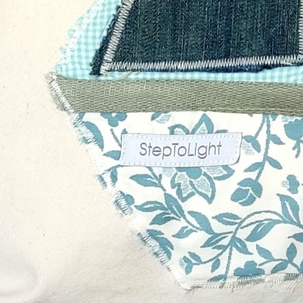 Nautical Pillow Cover Set - White Patchwork Sailing Boat Design