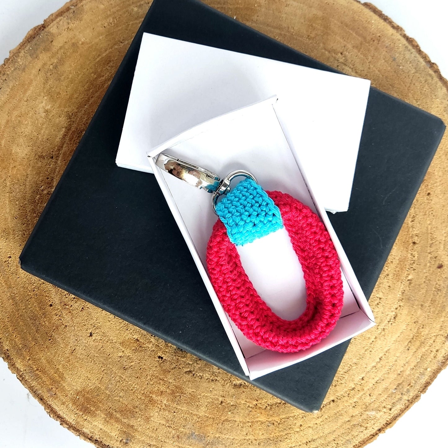 Crochet Keychain Charm - Handmade Bag Accessory, Car Key Holder, Gift for Her & Him