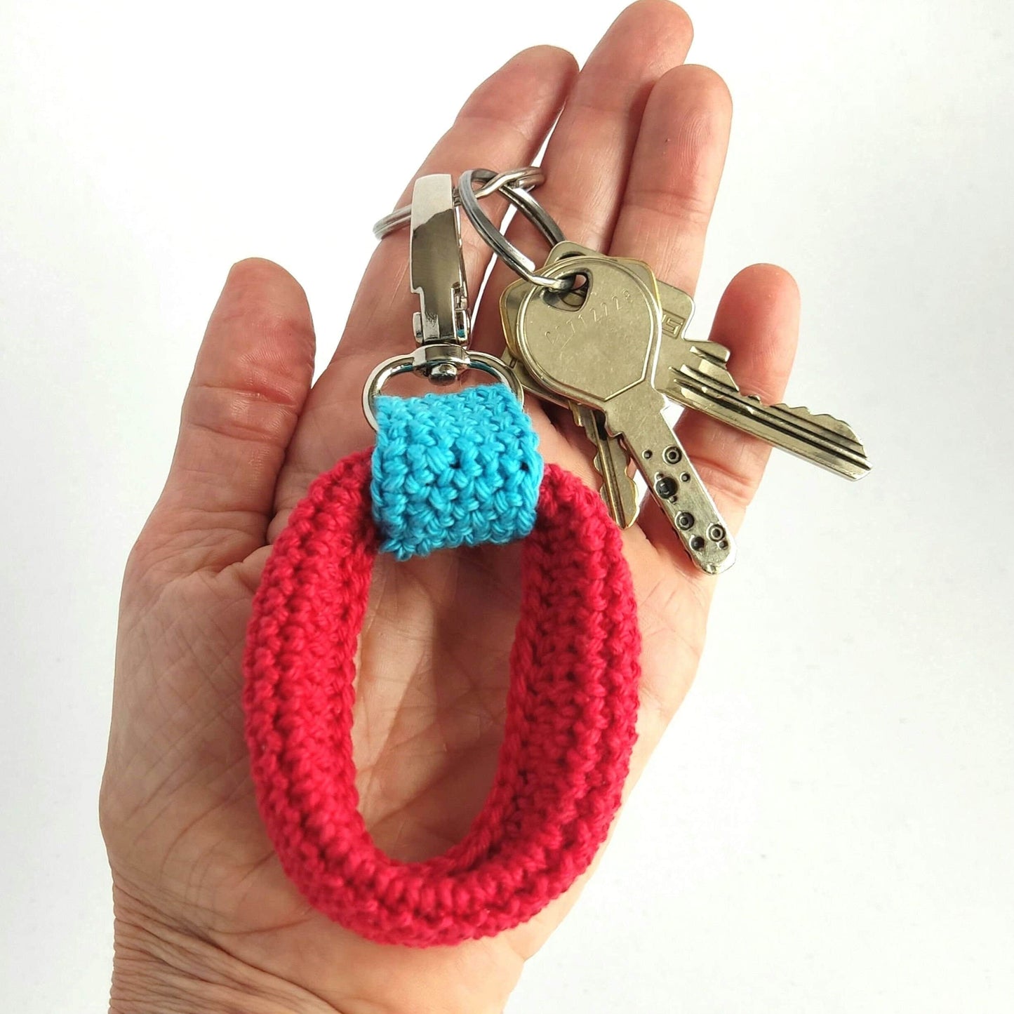 Crochet Keychain Charm - Handmade Bag Accessory, Car Key Holder, Gift for Her & Him
