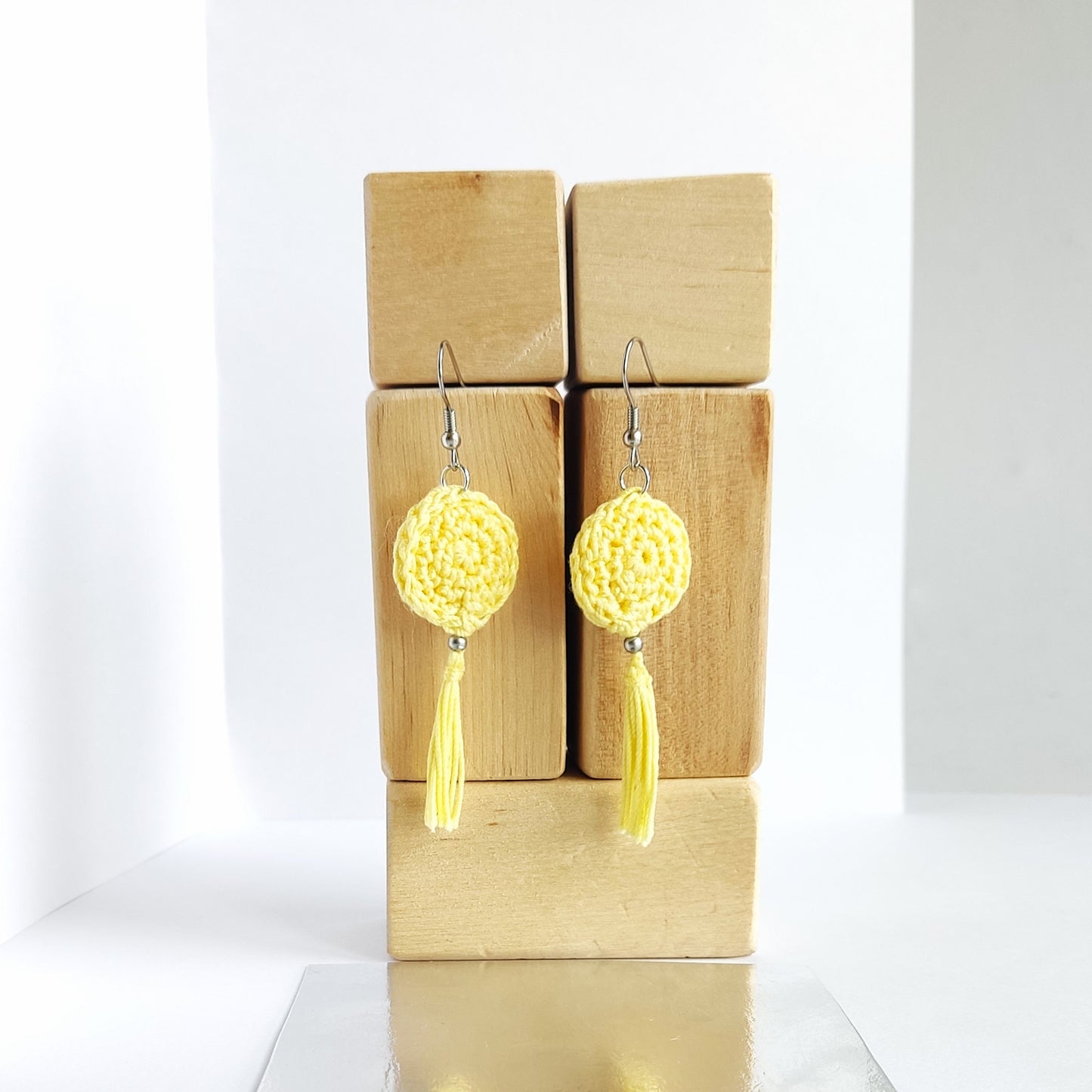 Red Crochet Tassel Earrings: Elegant Boho Jewelry Gift