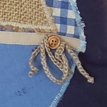 Handmade Nautical Pillow Cover: Patchwork Sailboat, Nursery Decor