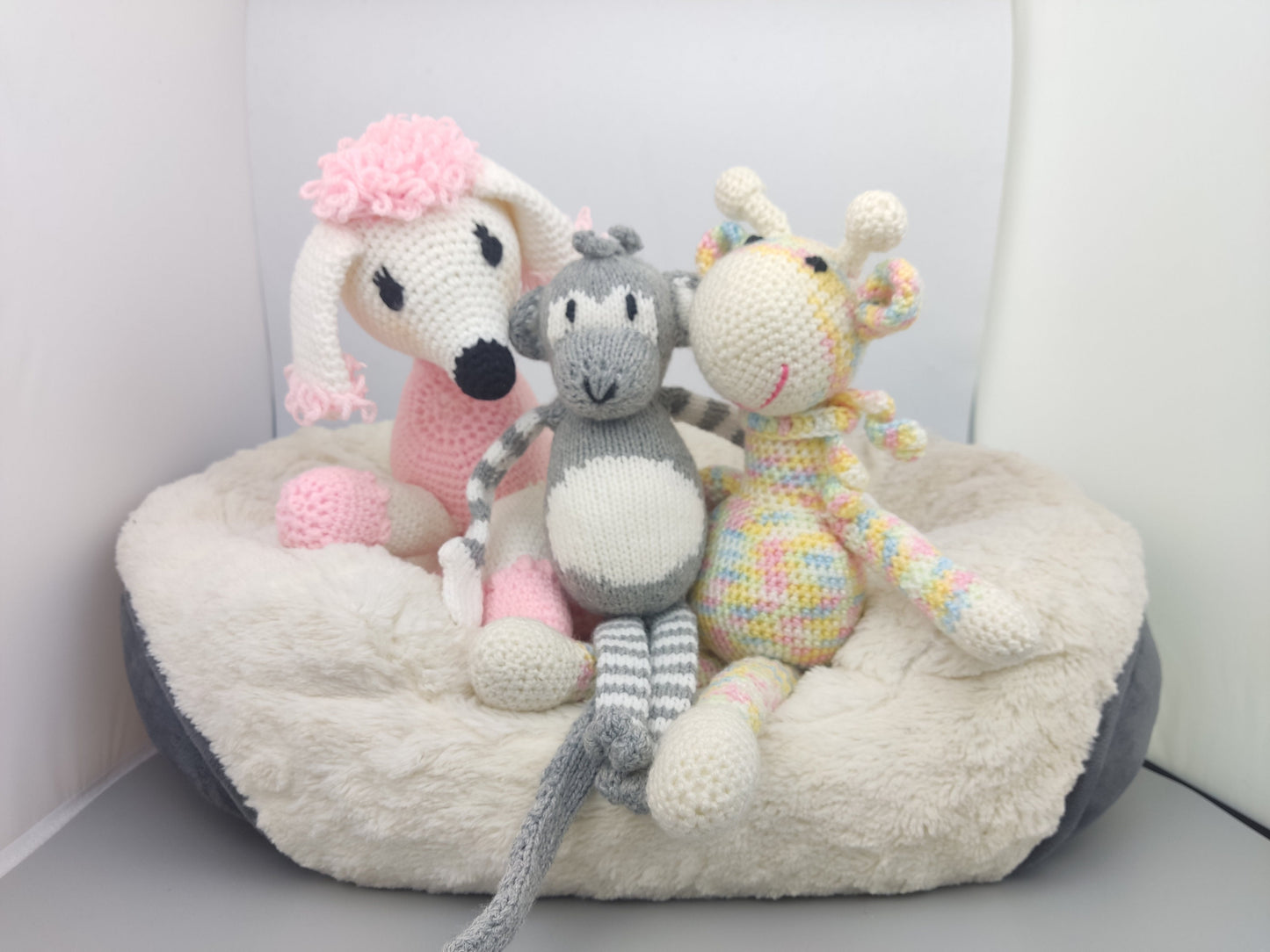 Crochet Giraffe Plush - Handmade Multicolor Stuffed Animal, Soft Toy Gift