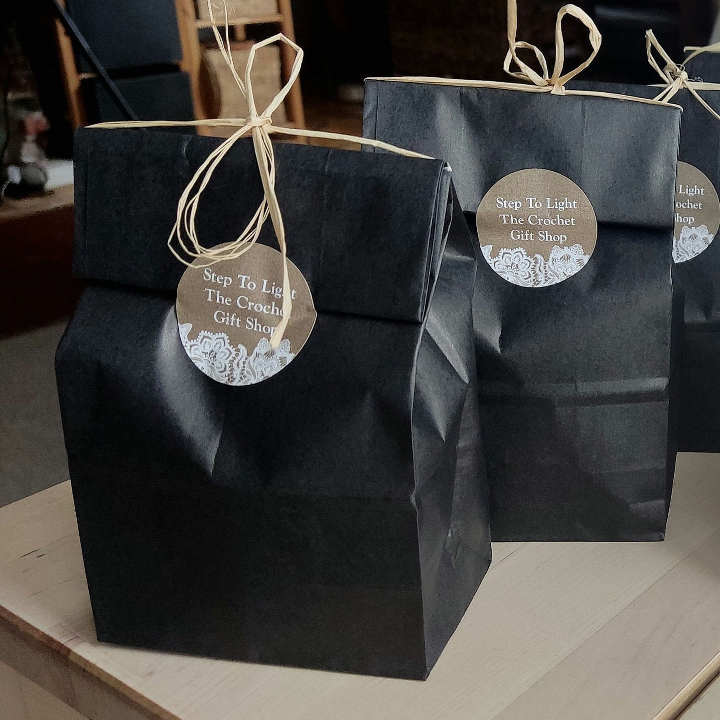 Chunky Crochet Hoop Earrings: Golden Yarn, Gold Plated Studs