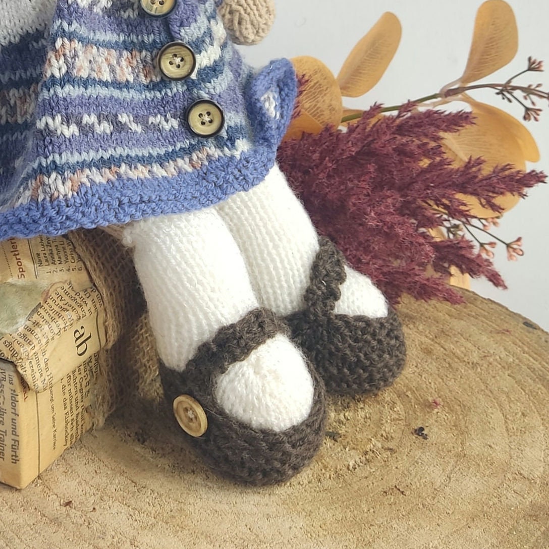 Handmade Knitted Girl Doll: Plushy Crochet Toy, Birthday Gift