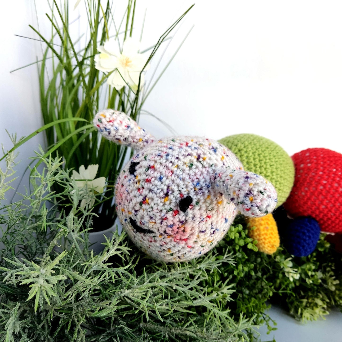 Crochet Caterpillar Plushie: Multicolored Amigurumi Toy