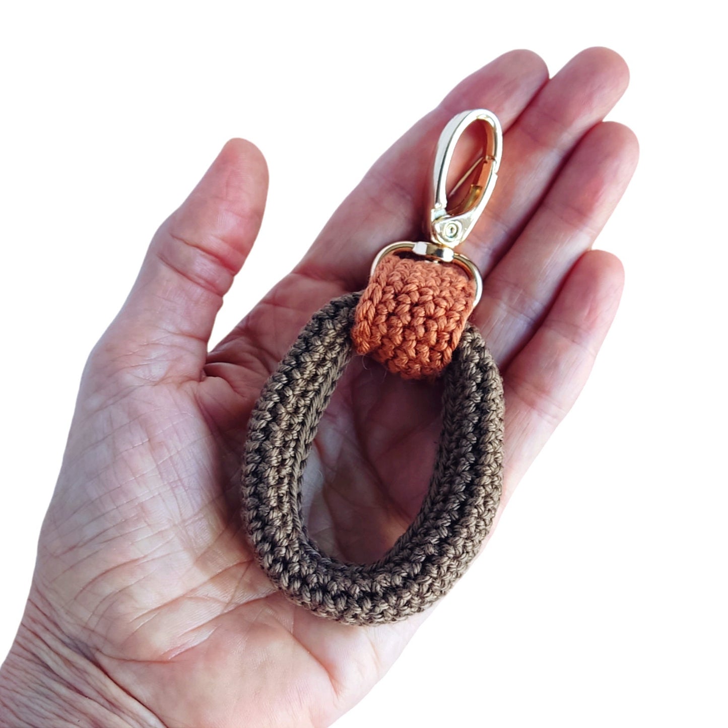 Crochet Keychain Charm - Handmade Bag Accessory, Car Key Holder, Gift for Her & Him