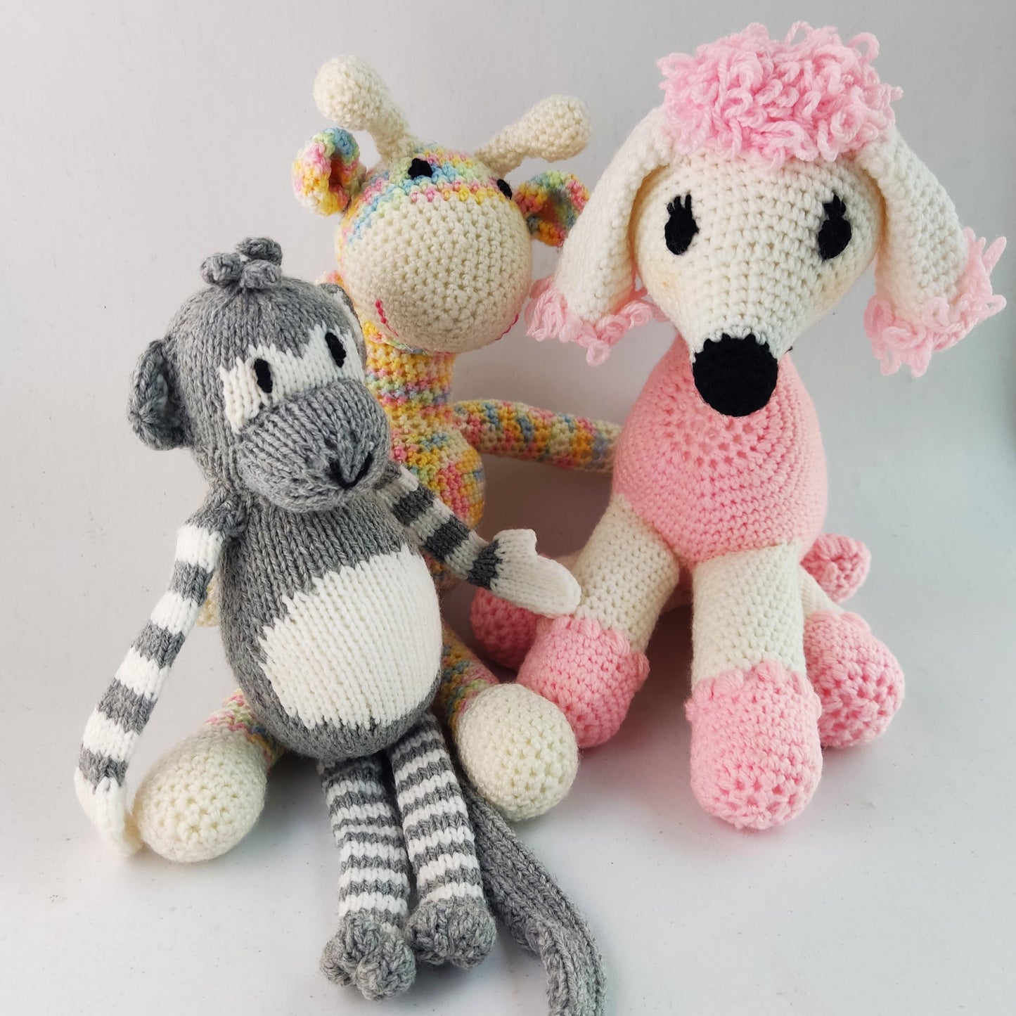 Crochet Poodle Dog Plushie - Pink Nursery Decor, Baby Shower Gift