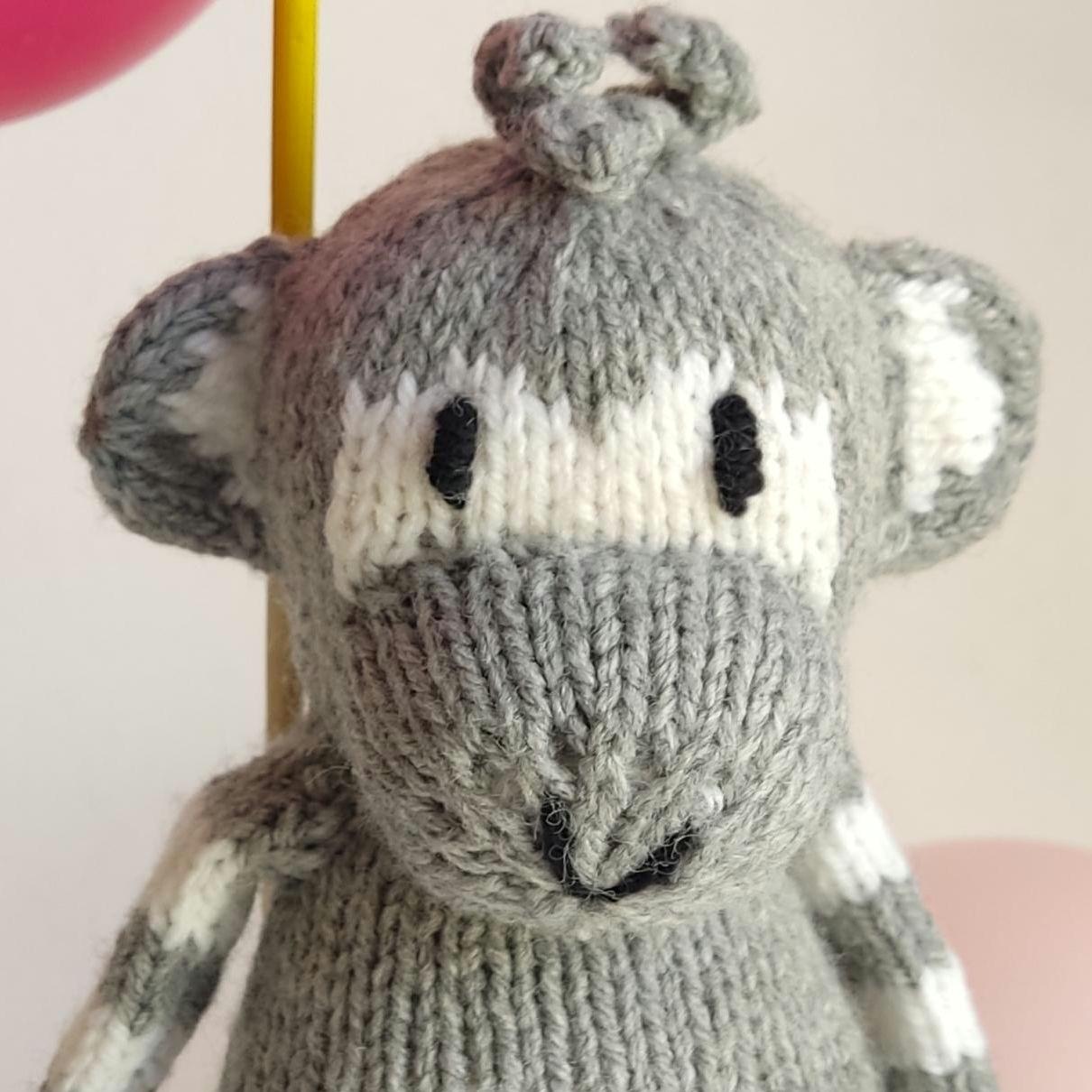 Knitted and Crochet Plushy Monkey , Stuffed  Animal  Monkey Gray White,30 cm Monkey Soft Toy, Crochet Knitted Animals,Handmade  Baby Gift,