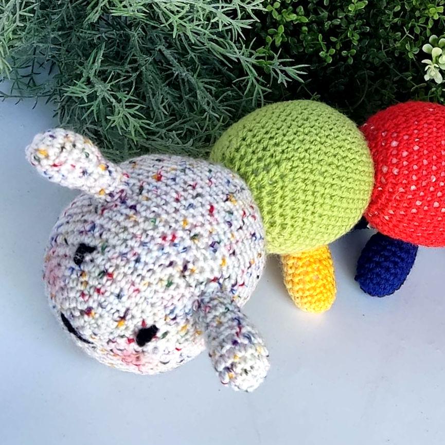 Crochet Caterpillar Plushie: Multicolored Amigurumi Toy