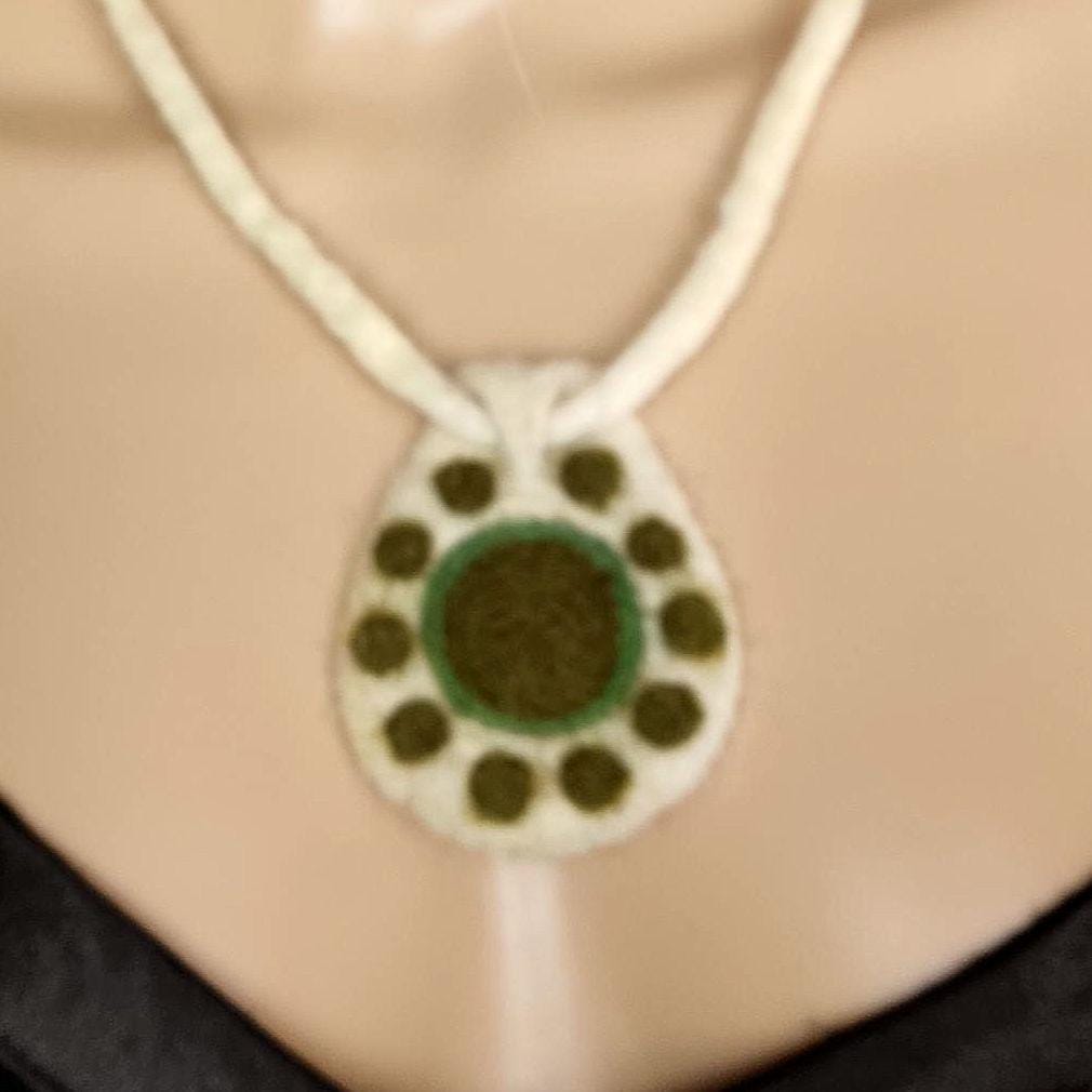 Wool Felted Pendant Necklace: Handmade Merino Art to Wear