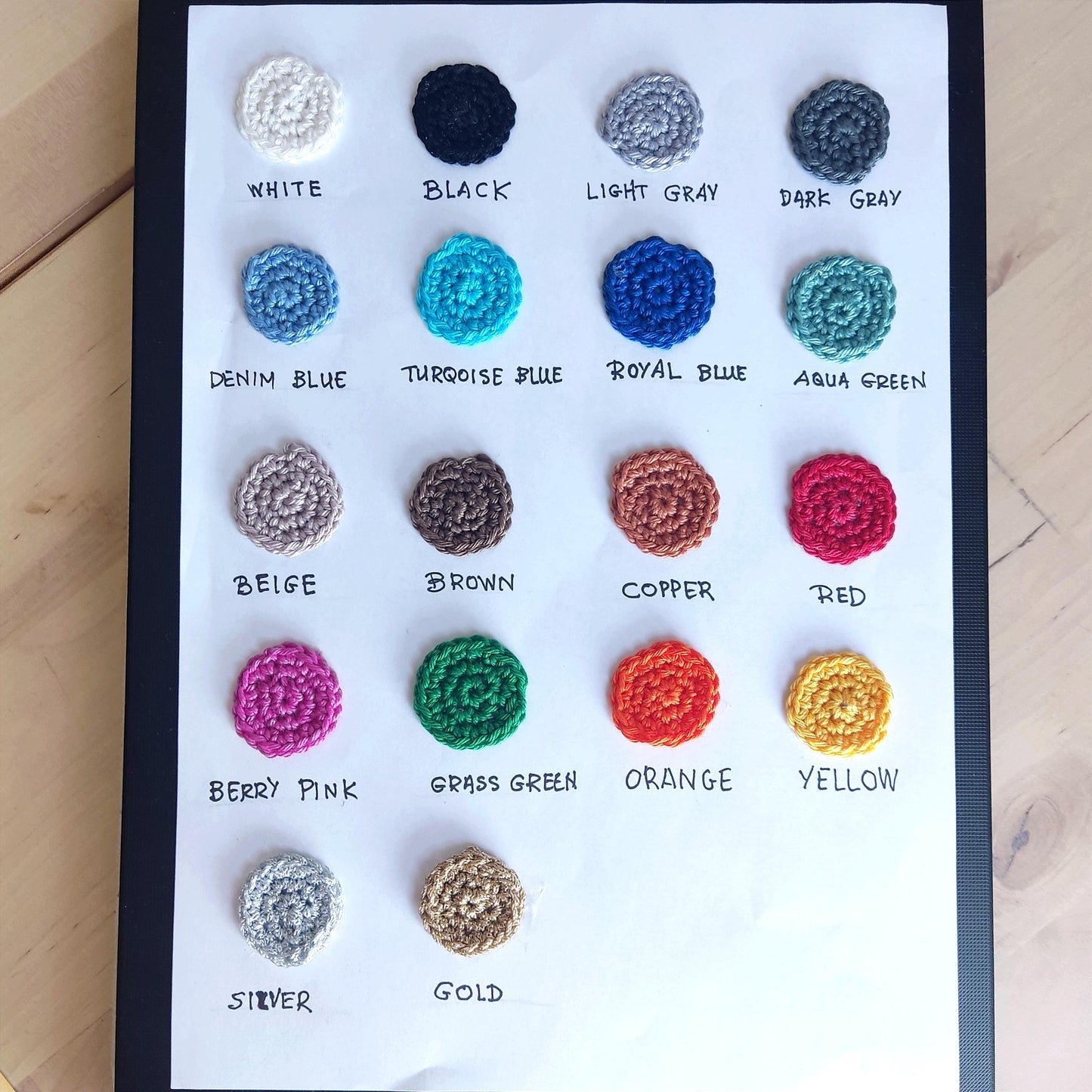 Turqoise Crochet Hoop Earrings: Cotton Yarn , Gold Plated Studs