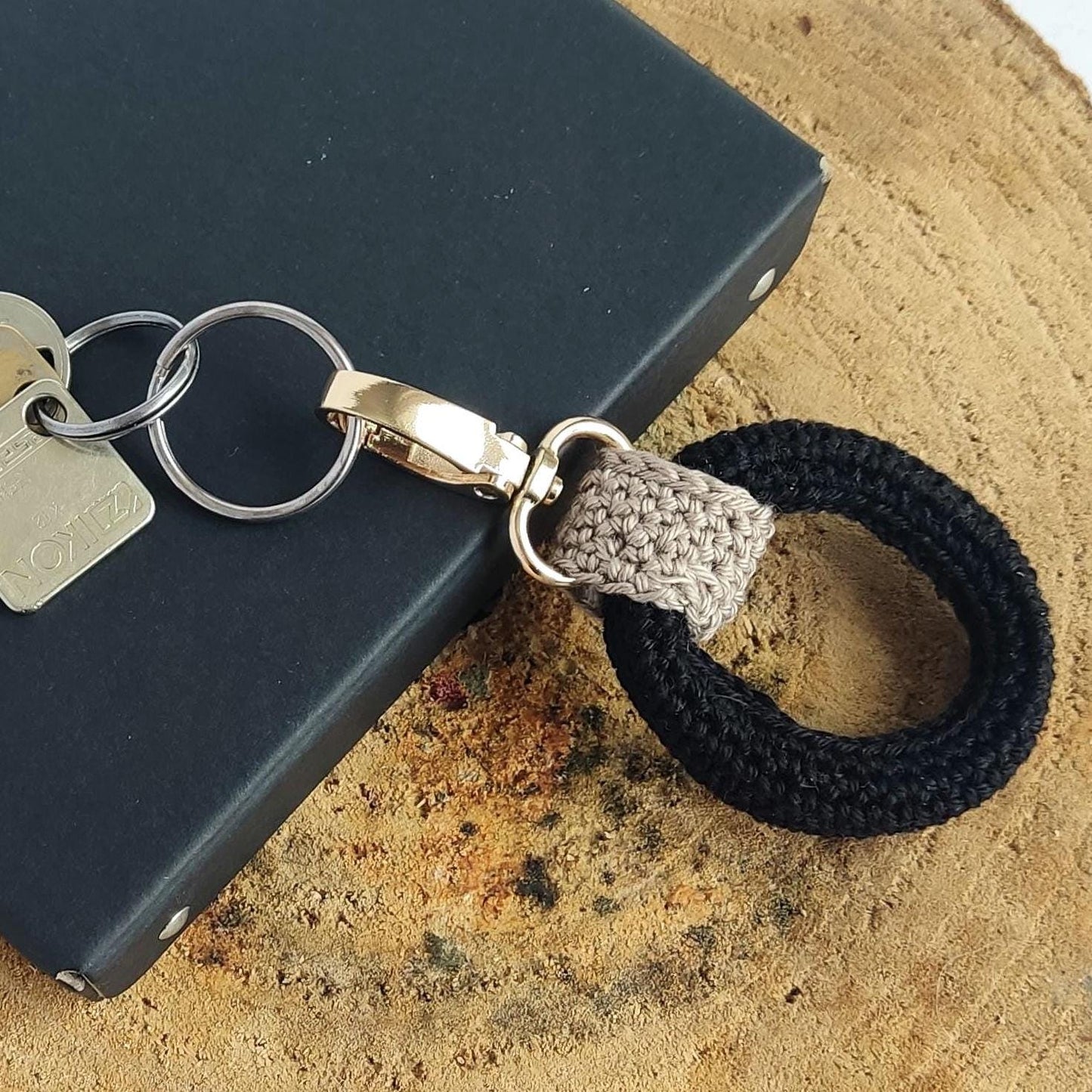 Crochet Keychain Charm - Handmade Bag Accessory, Car Key Holder, Gift for Her & Him