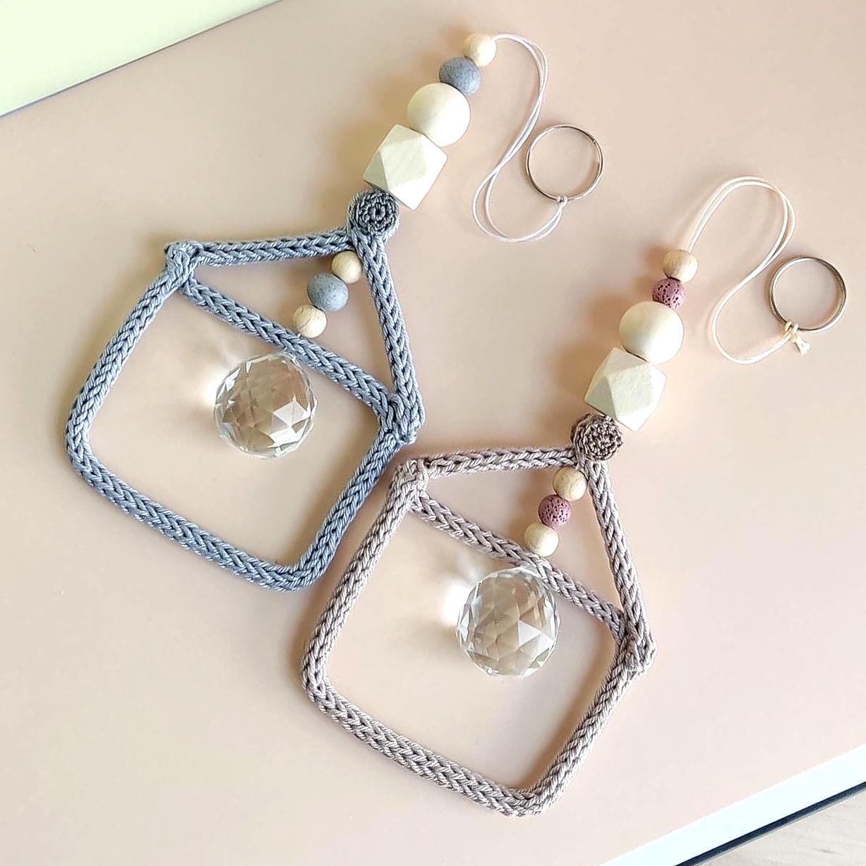 Crystal Suncatcher with House Pendant - Window Garden Decoration