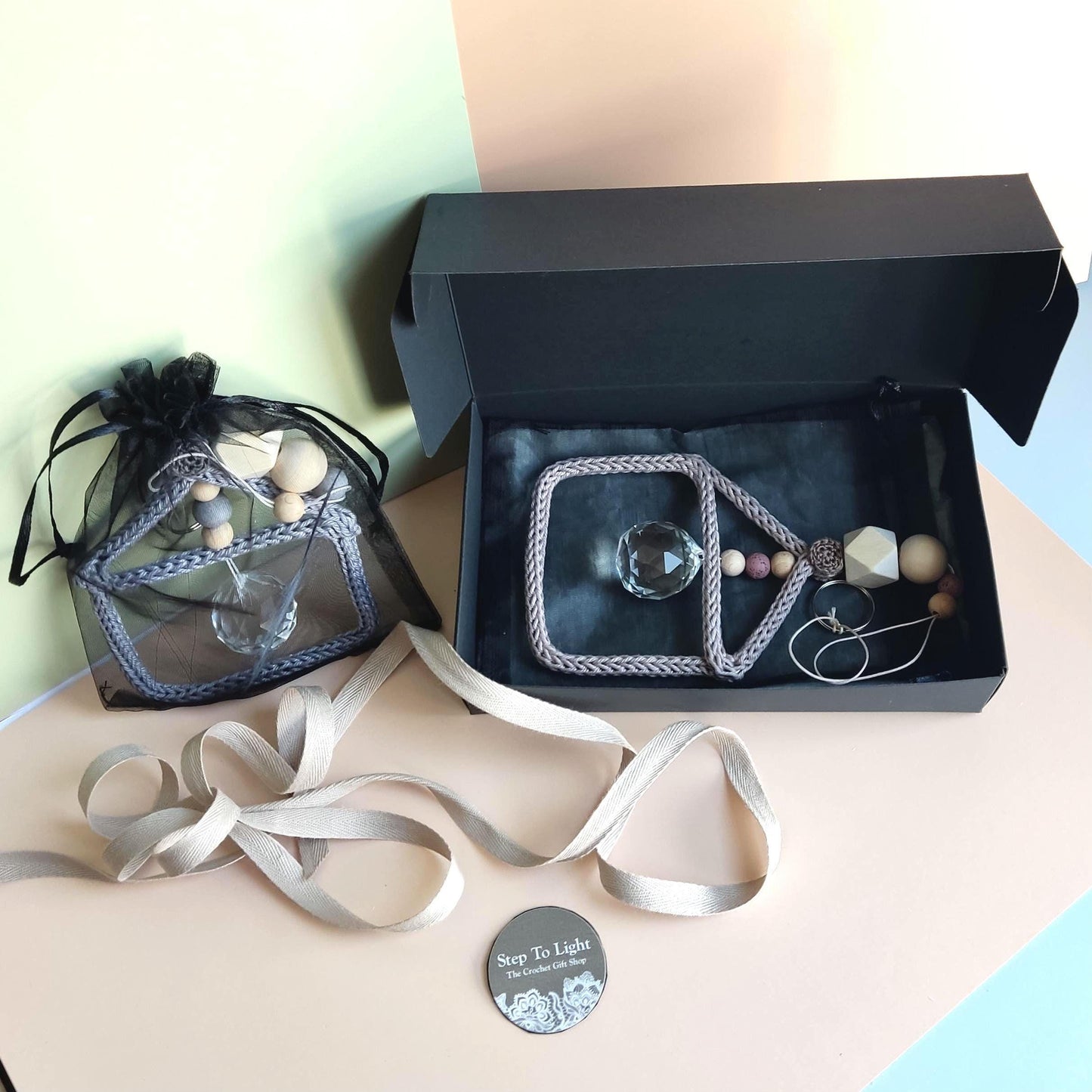 Crystal Suncatcher with House Pendant - Window Garden Decoration