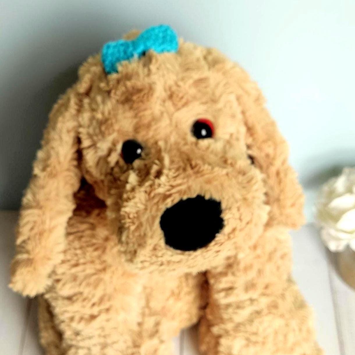 Gehäkelte Haarspange mit Schleife: Baumwoll-Accessoire für Haustiere und Kleinkinder