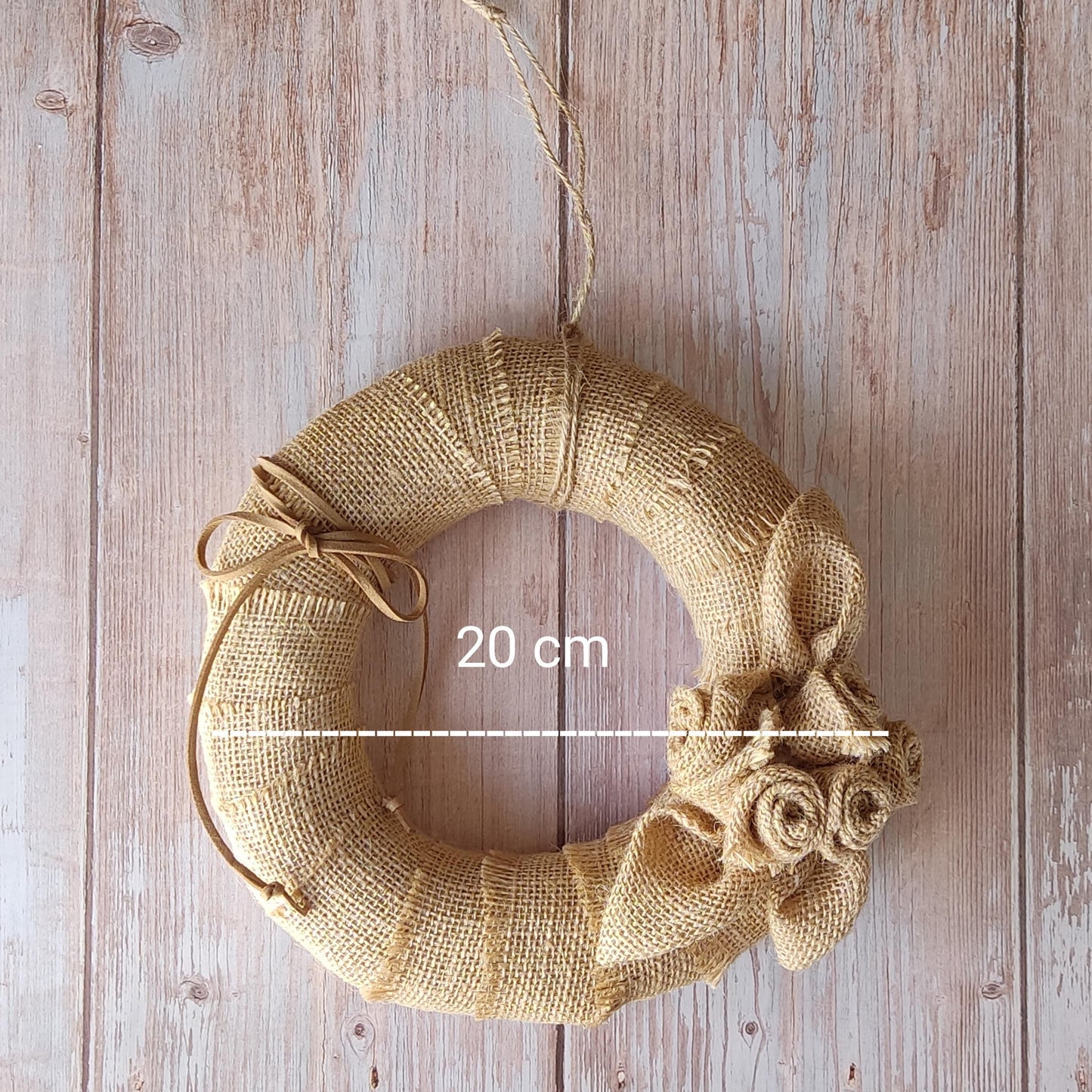 Autumn Burlap Rose Wreath: Handmade Fall Door Decor in Orange & Burgundy