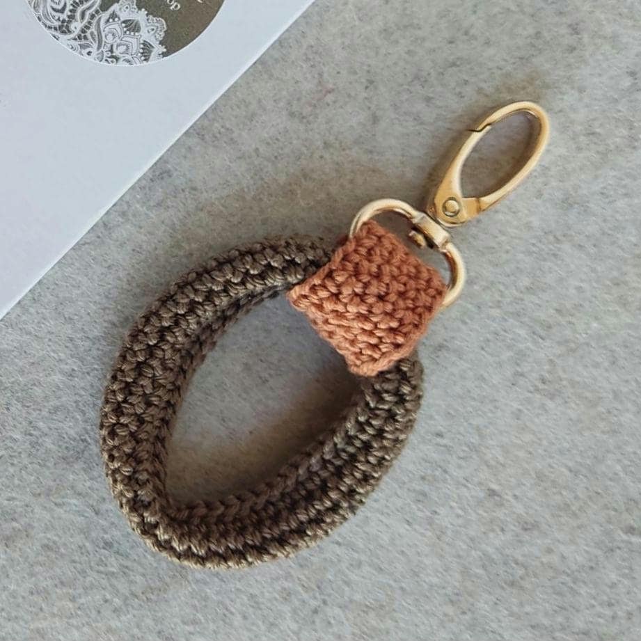 Crochet Keychain Charm - Handmade Bag Accessory, Car Key Holder, Gift for Her & Him