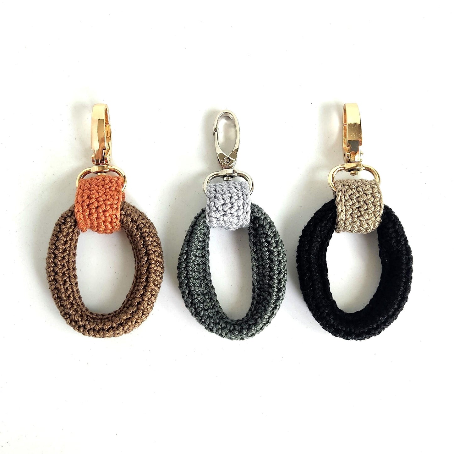 Crochet Keychain Charm - Handmade Bag Accessory, Car Key Holder, Gift for Her & Him