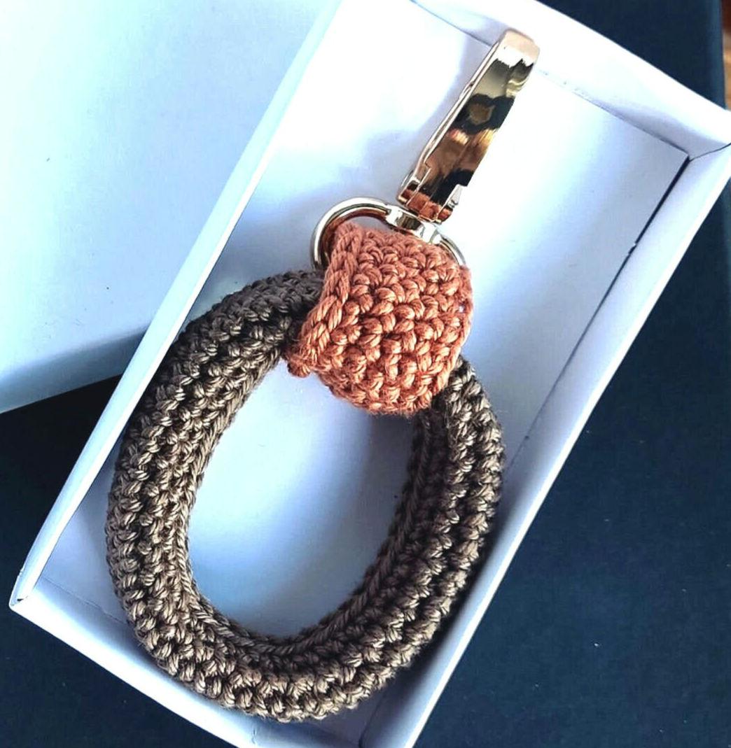 Crochet Keychain Charm - Handmade Bag Accessory, Car Key Holder, Gift for Her & Him