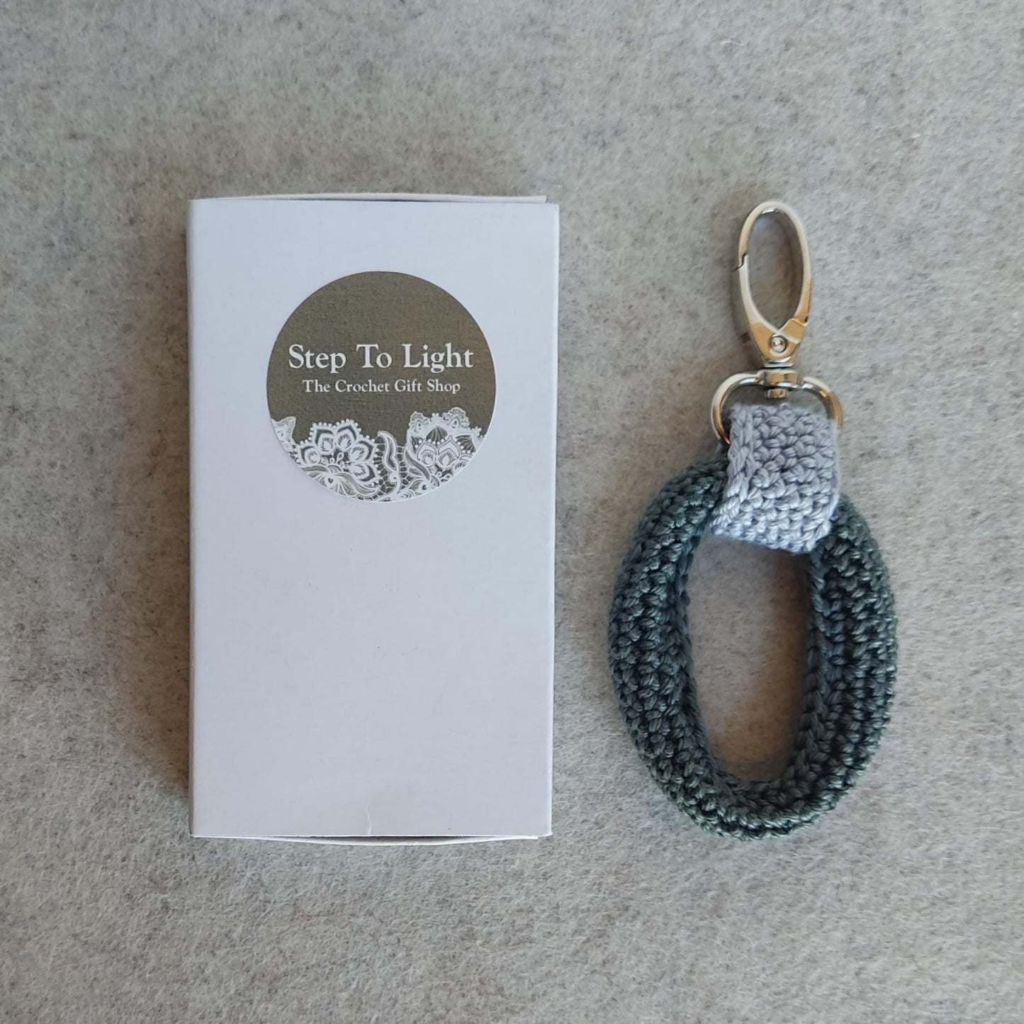 Crochet Keychain - Minimalist Car Keyring, Handbag Charm, Gift for Her & Him