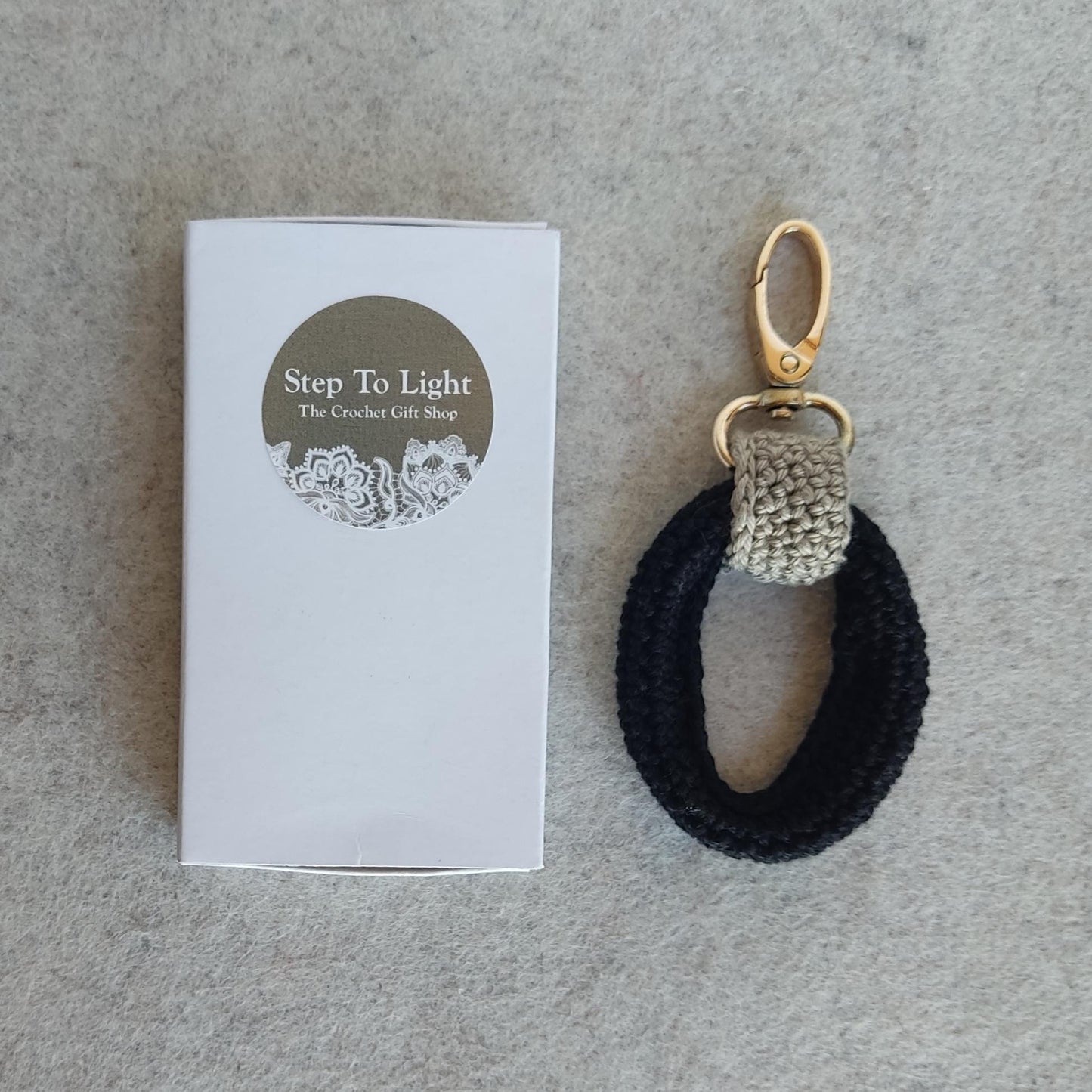 Crochet Keychain - Minimalist Car Keyring, Handbag Charm, Gift for Her & Him