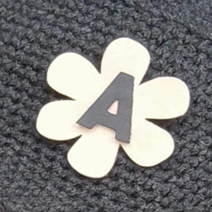 Personalized Red Crochet Bucket Hat with Leather Flower - Custom Handmade