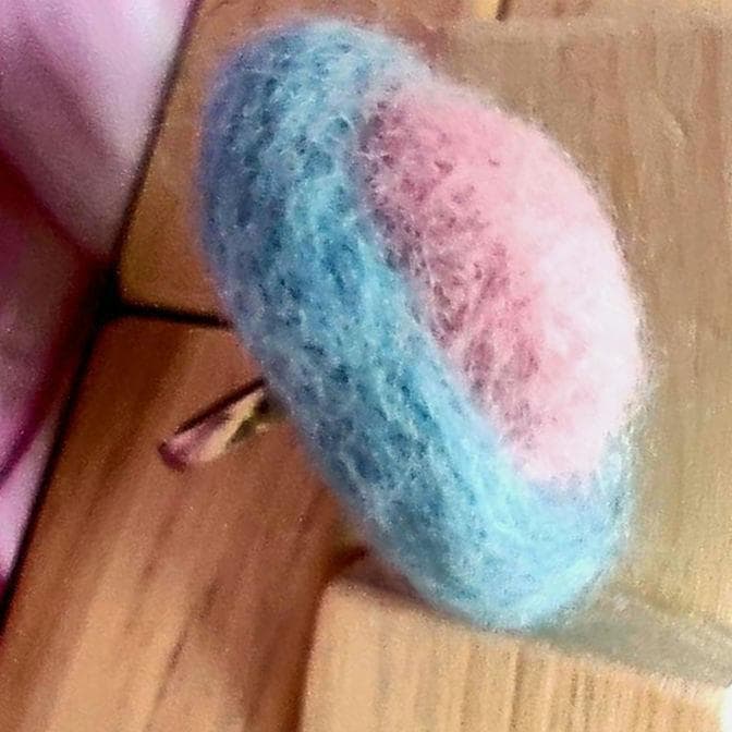 Red Marquise Felt Ring | Sculptural Statement Ring | Handmade Fiber Jewelry