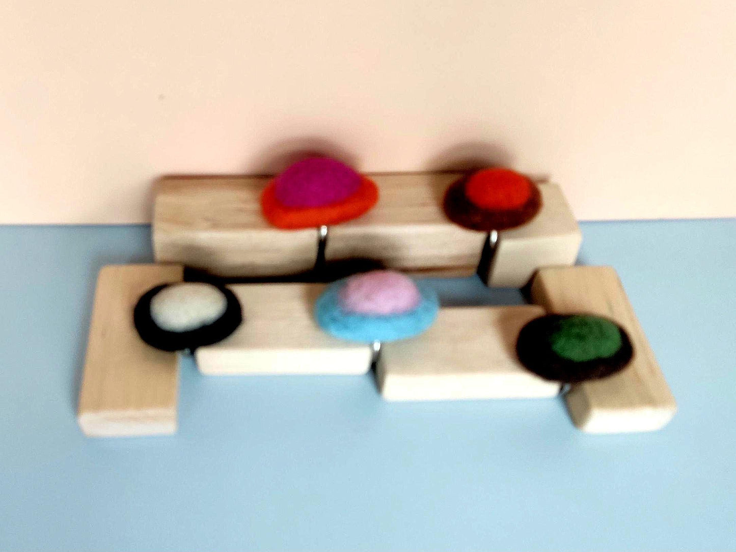 Red Marquise Felt Ring | Sculptural Statement Ring | Handmade Fiber Jewelry