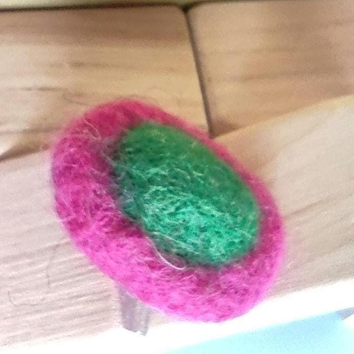 Red Marquise Felt Ring | Sculptural Statement Ring | Handmade Fiber Jewelry