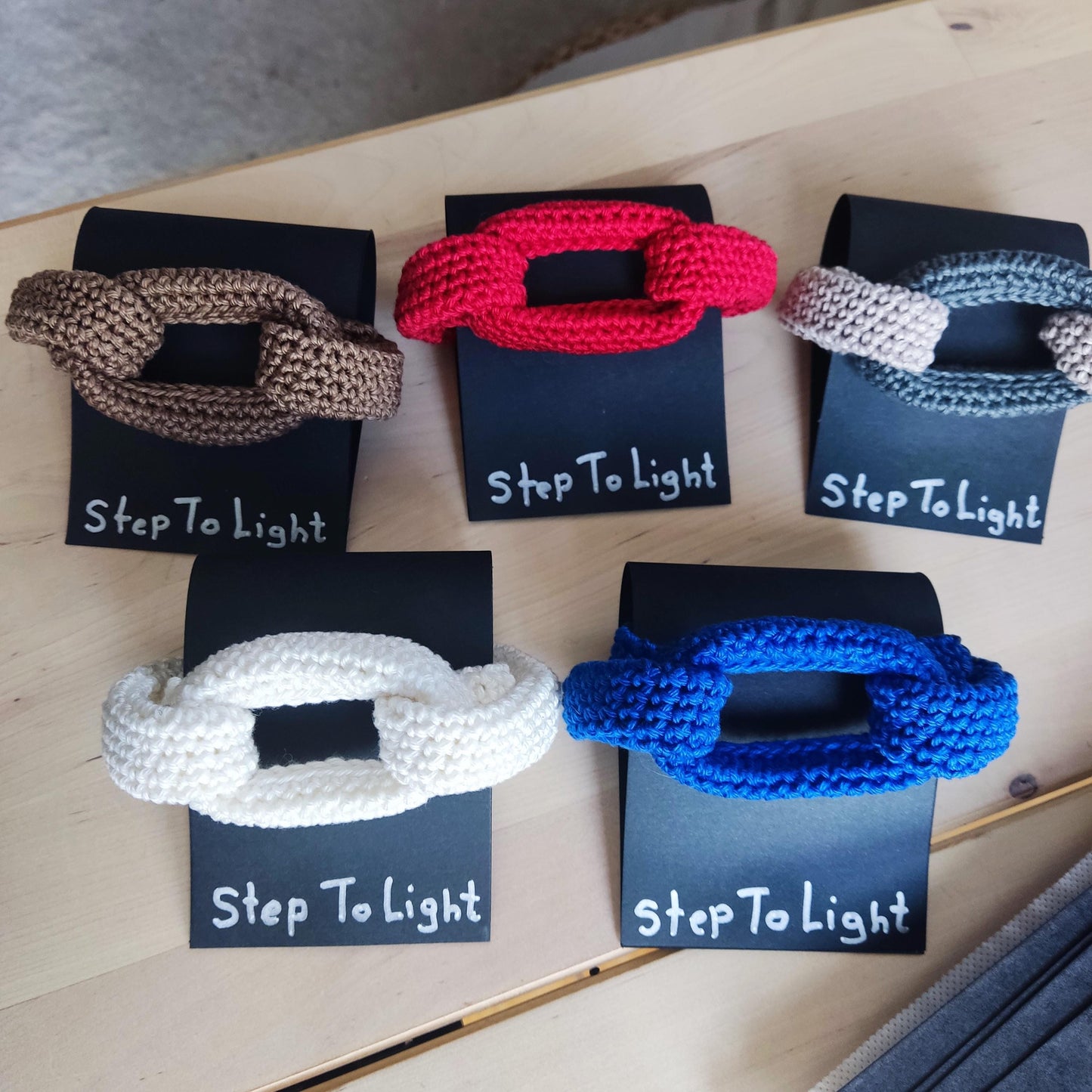 Chunky Red Crochet Bracelet - Bold Statement Jewelry | Handmade Boho Cuff