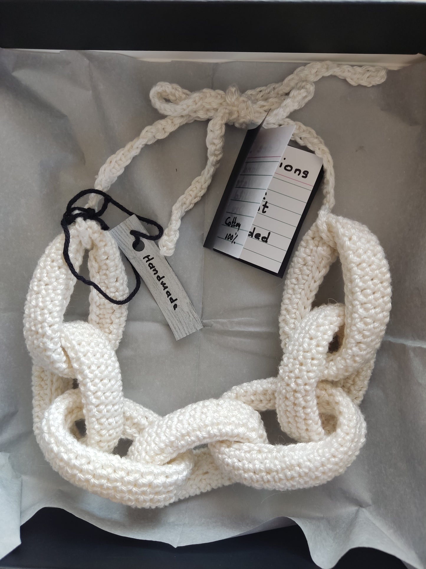 Royal Blue Chunky Crochet Necklace - Braided Chain Jewelry - StepToLight