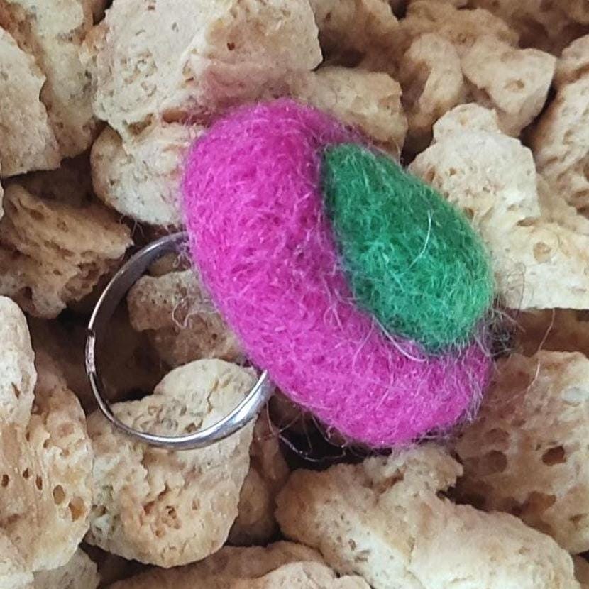 Statement Felt Ring Stack - Bright Colours (Set of 3) - StepToLight