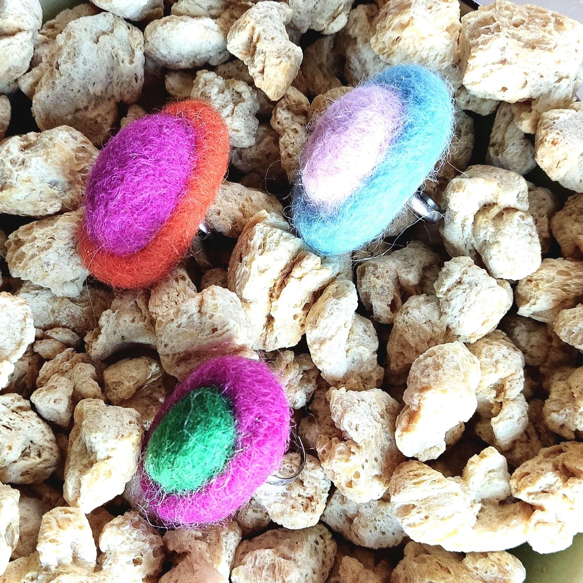 Statement Felt Ring Stack - Bright Colours (Set of 3) - StepToLight