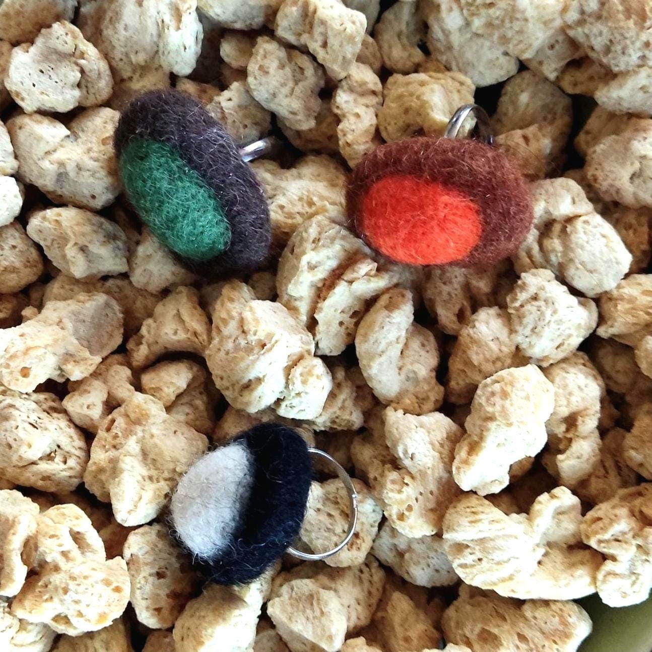 Statement Felt Ring Stack - Earthy Tones (Set of 3) - StepToLight