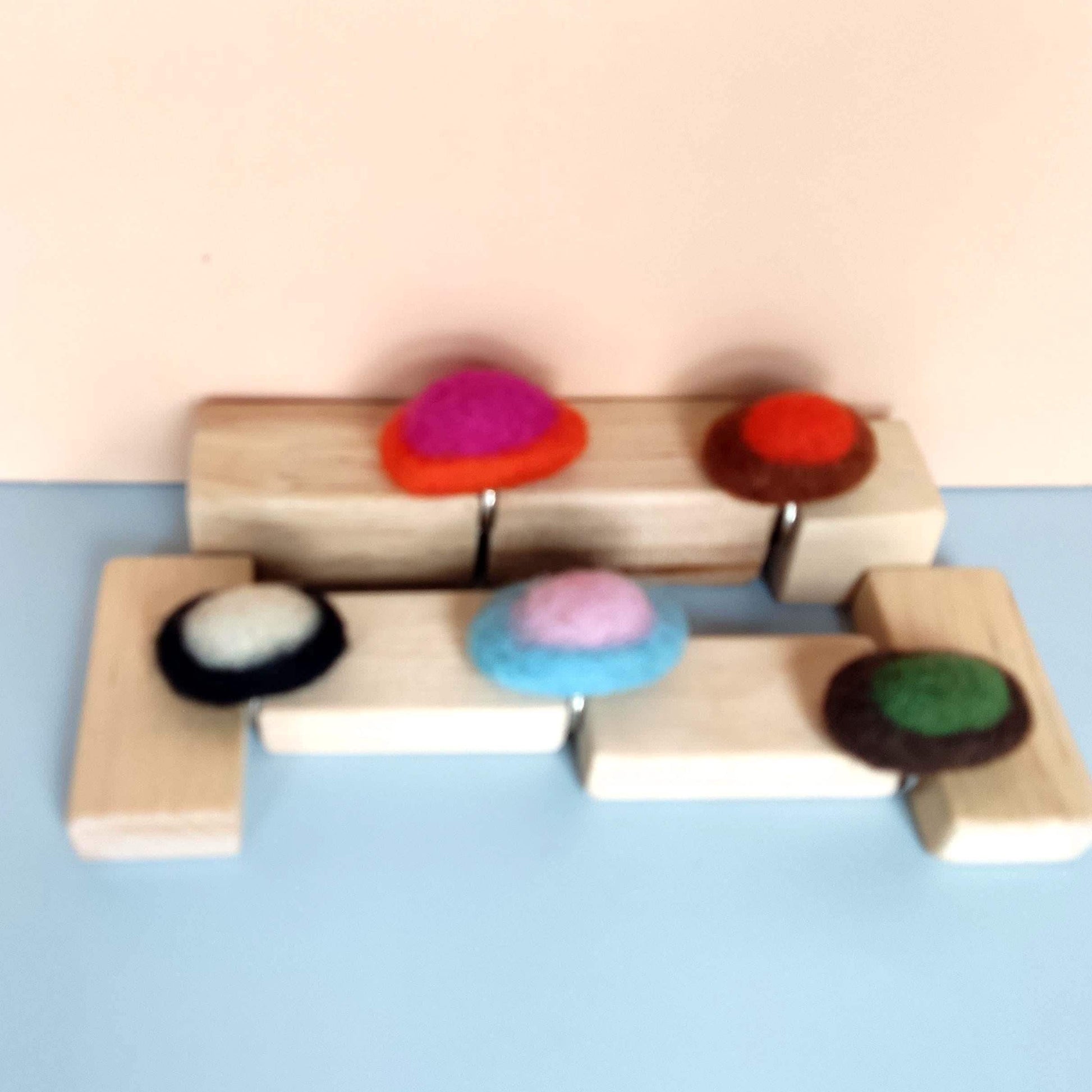 Statement Felt Ring Stack - Earthy Tones (Set of 3) - StepToLight