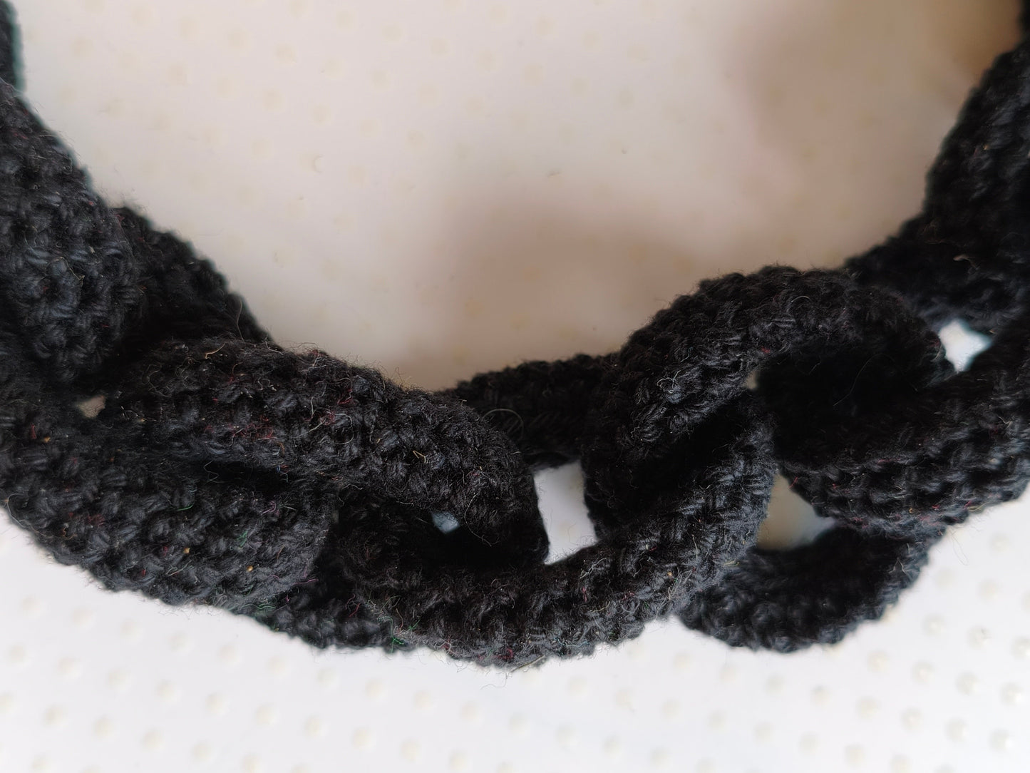 White Braided Crochet Cuff Bracelet - Chunky Cotton Statement Jewelry - StepToLight